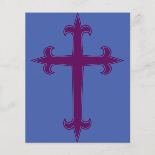 Papier Croix chrétienne violette (Devant)