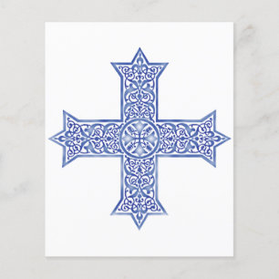 Papier Croix copte d'art en bleu lapis premium