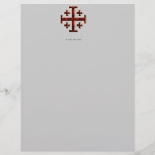 Papier Croix de Jérusalem - vers 1 - Opus Dei - Noir