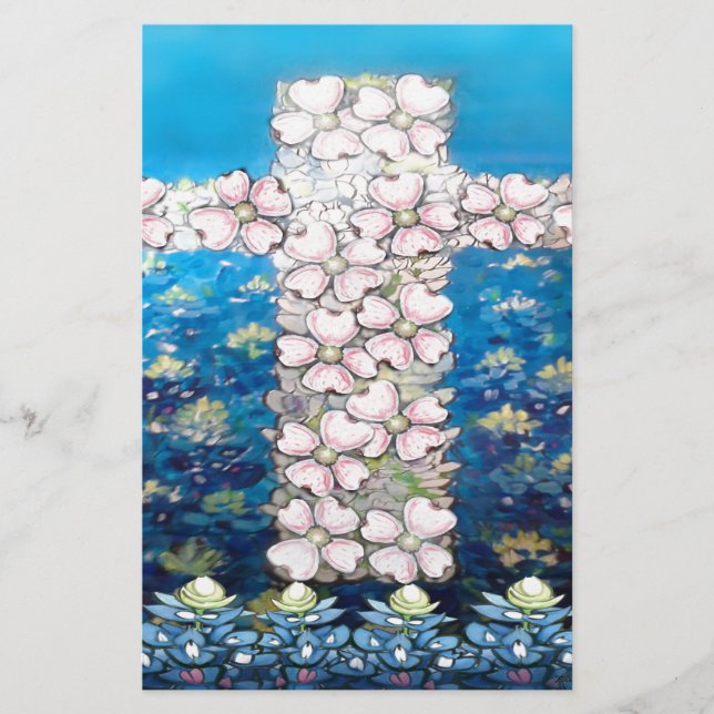 Papier Croix florale (Devant)