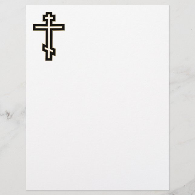 Papier Croix orthodoxe russe (Devant)