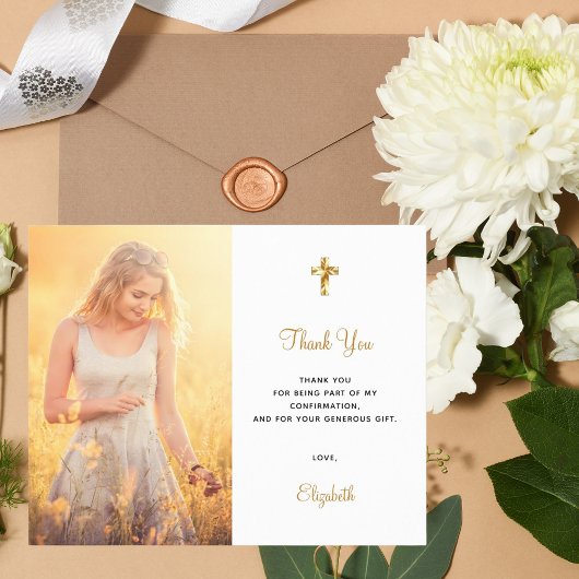 Papier Croix photo de confirmation du budget merci