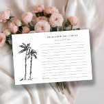 Papier Croquis de palmier côtier Mariage Conseils en coup<br><div class="desc">Pour toute autre personnalisation ou tout autre élément correspondant,  n'hésitez pas à me contacter à l'adresse yellowfebstudio@gmail.com</div>