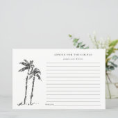Papier Croquis de palmier côtier Mariage Conseils en coup (Debout devant)