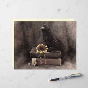 Papier Crow Vintage gothique vieux livres tournesol
