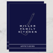 Papier Cuisine familiale Appetizer Divider | Marine & Whi (Devant / Derrière)