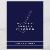 Papier Cuisine familiale gâteau Cookie Divider | Marine & (Dos)