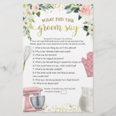 Papier Cuisine Fête des mariées Ce que la chambre dit jeu (Devant)