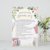 Papier Cuisine Fête des mariées Ce que la chambre dit jeu (Debout devant)