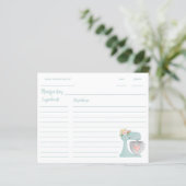 Papier Cuisine Florale Bleue Cuisine Stand Mixer Recette (Debout devant)