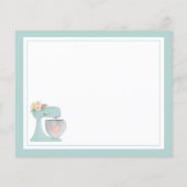 Papier Cuisine Florale Bleue Cuisine Stand Mixer Recette (Dos)