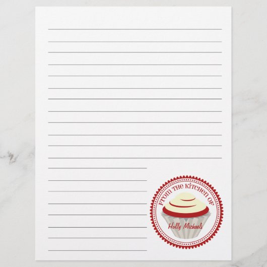 Papier Cupcake De Velours Rouge De La Cuisine De...Papier (Devant)