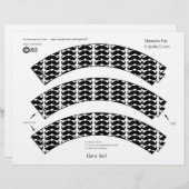 Papier Cupcake Liners - Mustache Fun (Devant / Derrière)