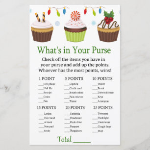 Papier cupcakes de noël Ce qui est dans votre jeu de sacs