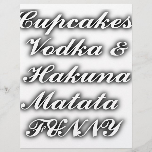 Papier Cupcakes Vodka Hakuna Matata FUNNY (Devant)