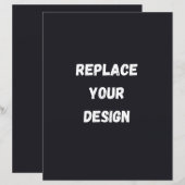 Papier Custom black simple Design Add Photo or Text (Devant / Derrière)