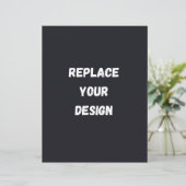 Papier Custom black simple Design Add Photo or Text (Debout devant)