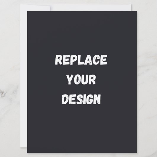 Papier Custom black simple Design Add Photo or Text (Devant)