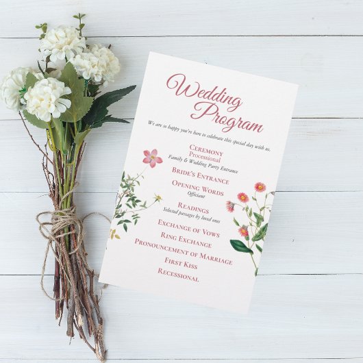 Papier Custom Botanical Wedding Program