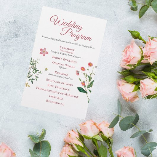 Papier Custom Botanical Wedding Program