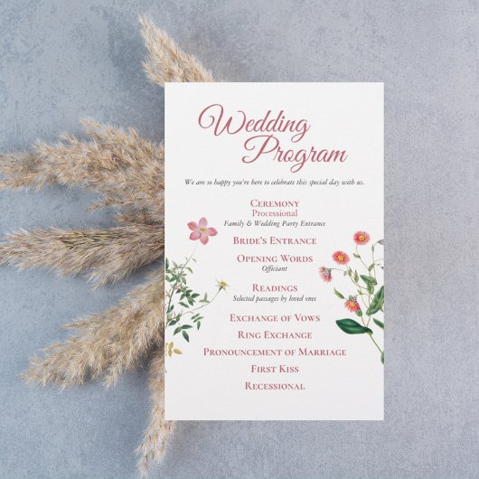 Papier Custom Botanical Wedding Program