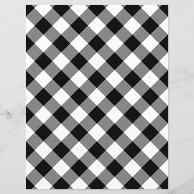 Papier Custom Color Buffalo Check Gingham Scrapbook Paper (Devant)