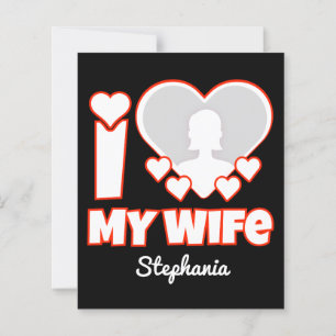 Papier Custom I Love My Wife - Ajouter Nom & Photo