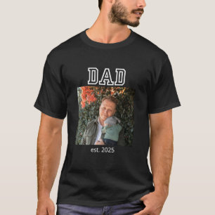 Papier Custom Jaar Foto Vader Aandenken T-shirt