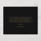 Papier Custom Logo Black and Gold Budget Thank You Card (Dos)