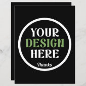 Papier custom, unique, sleek & minimalist (Devant / Derrière)