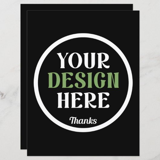 Papier custom, unique, sleek & minimalist (Devant / Derrière)