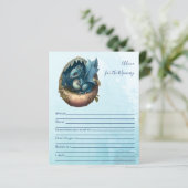 Papier Cute Aquarelle Baby shower Dragon Bleu (Debout devant)