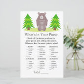 Papier Cute Bear Ce qui est dans votre baby shower de jeu (Debout devant)