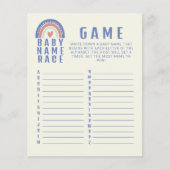 Papier Cute Boho Baby Name Race Baby shower Jeu (Devant)