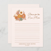 Papier Cute Boho Retro Floral Fête des mariées Maman Cons (Devant / Derrière)