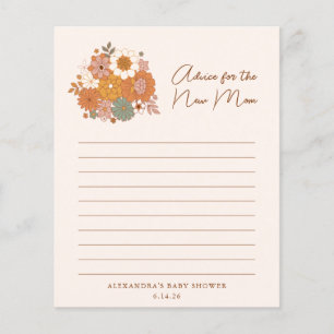 Papier Cute Boho Retro Floral Fête des mariées Maman Cons
