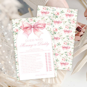 Papier Cute boho rose arc floral bébé fille douche jeux