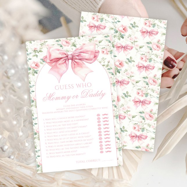 Papier Cute boho rose arc floral bébé fille douche jeux (Créateur téléchargé)