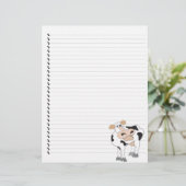 Papier Cute Cartoon Laitier Vache Linked Pet en-tête (Debout devant)