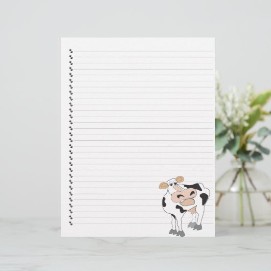 Papier Cute Cartoon Laitier Vache Linked Pet en-tête (Debout devant)