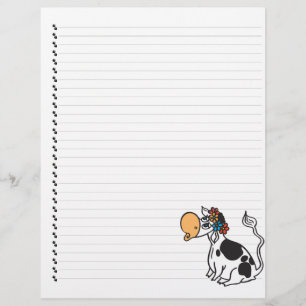 Papier Cute Cartoon Laitier Vache Linked Pet en-tête