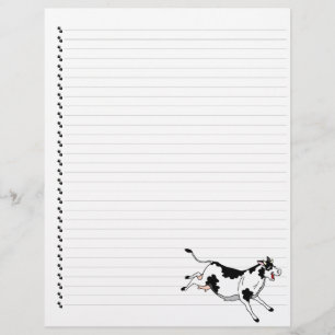 Papier Cute Cartoon Laitier Vache Linked Pet en-tête