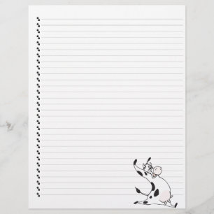 Papier Cute Cartoon Laitier Vache Linked Pet en-tête