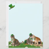 Papier Cute Cat St Patrick's Day Stationery (Dos)