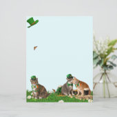 Papier Cute Cat St Patrick's Day Stationery (Debout devant)