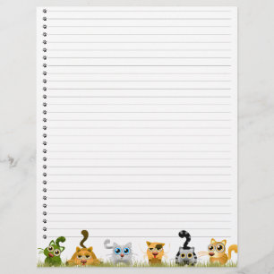 Papier Cute Chats En-Tête De Lettres Lattées