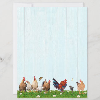 Papier Cute Chicken Stationery - Added Cat on Back