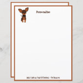 Papier Cute Chihuahua Chien Chien Chien Puppy Animaux Per (Devant / Derrière)