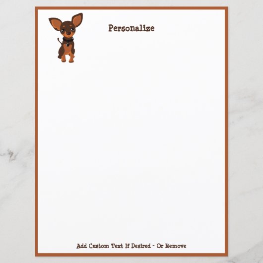 Papier Cute Chihuahua Chien Chien Chien Puppy Animaux Per (Devant)