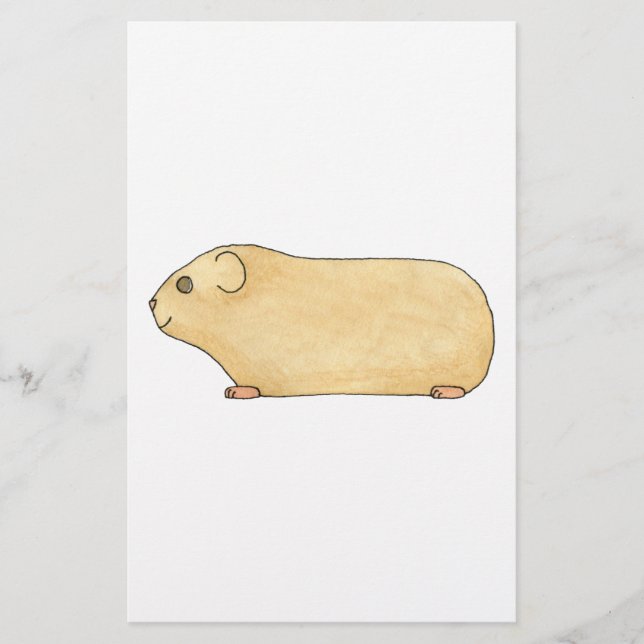 Papier Cute Cream Guinée Pig. (Devant)